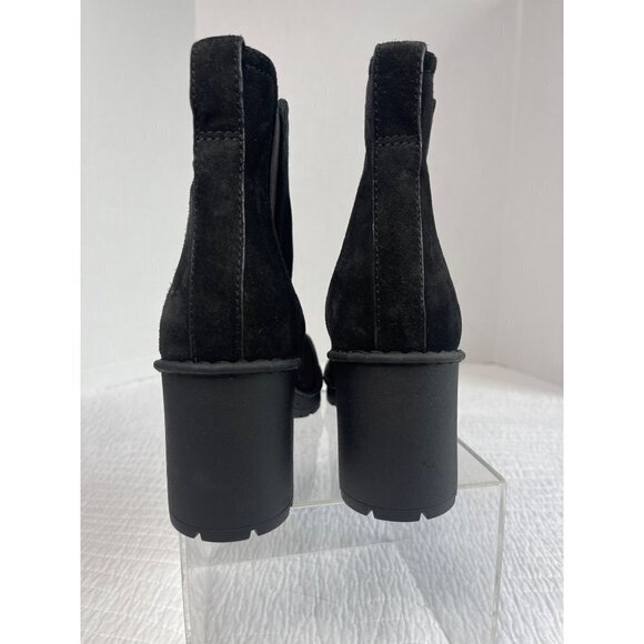 Vince Henderson Weatherproof Suede Chelsea Chunky Ankle Boot Black SZ 9.5M NEW - Picture 5 of 15